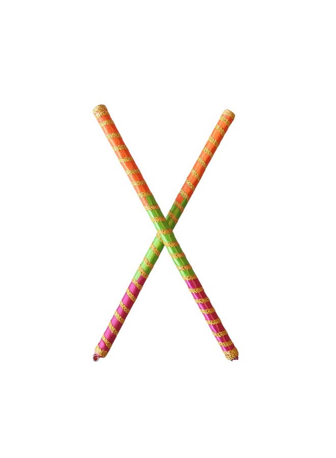 SHOPOBUDDY Dandiya Sticks Tricolor for Garba Dance/Dandiya Nights (5) - Image 3