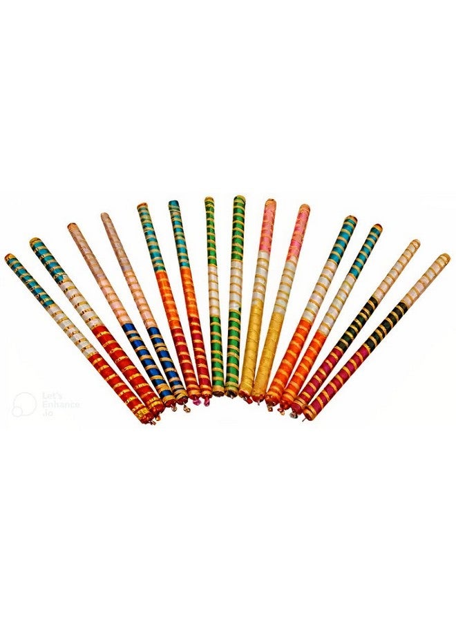 SHOPOBUDDY Dandiya Sticks Tricolor for Garba Dance/Dandiya Nights (5) - Image 1