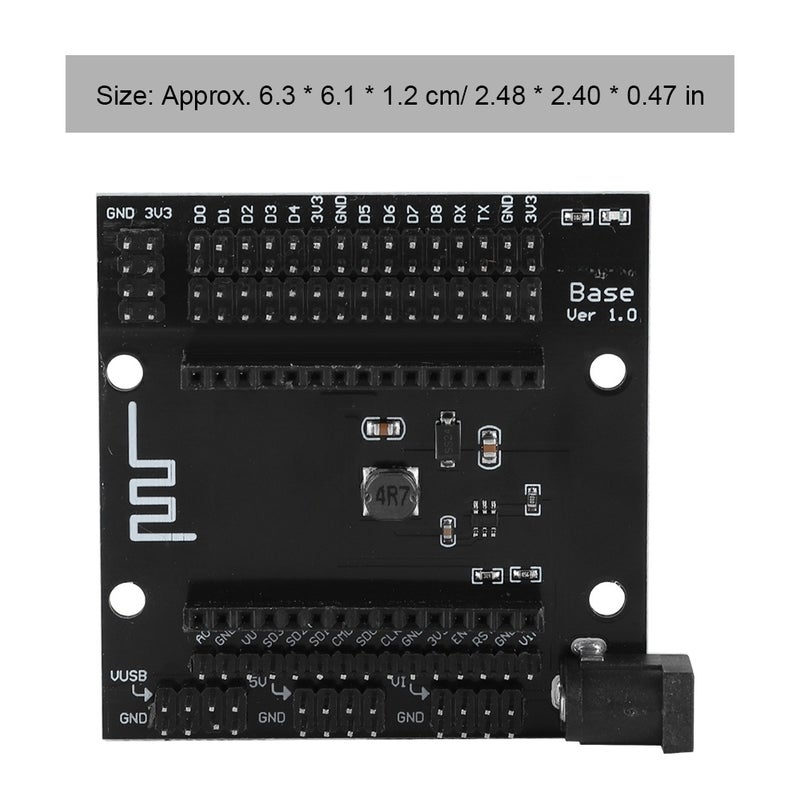 NodeMcu Lua Black Metal ESP8266 WIFI Development Plate Base Expander Board Base - Image 3