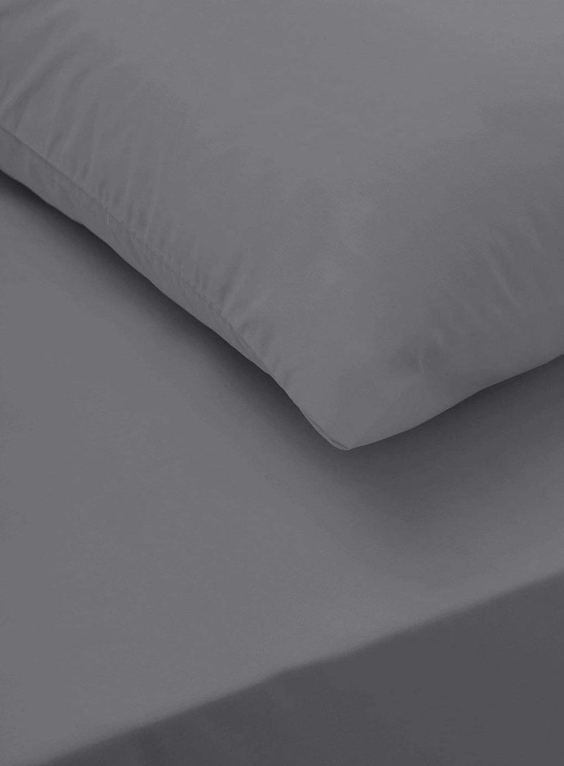 Sapphire collection 200 Thread Count 100 Egyptian Cotton Fitted Sheet Single Grey