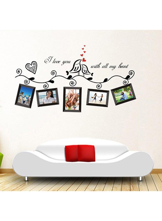 ANSELF Love Birds Picture Frame Wall Sticker Black - Image 1