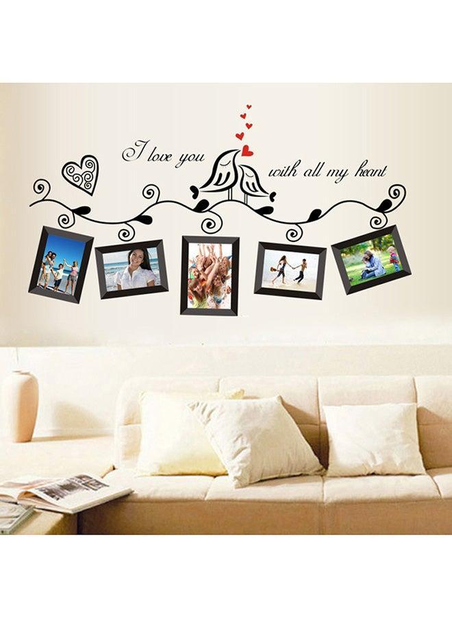 ANSELF Love Birds Picture Frame Wall Sticker Black - Image 4