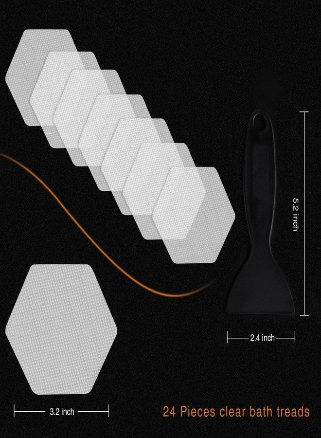 Secopad Original Bathtub Stickers Non-Slip, Hexagon Safety Shower Treads Adhesive Appliques with Premium Scraper - Image 4
