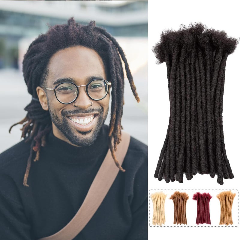 Teresa Dreadlock Extensions Human Hair Dreadlock Extensions 08cm Width 10 Inch 40 Strands Human Dreadlock Extensions Real Hair Loc Extensions Human Hair Can Be DyedCurled and Bleached