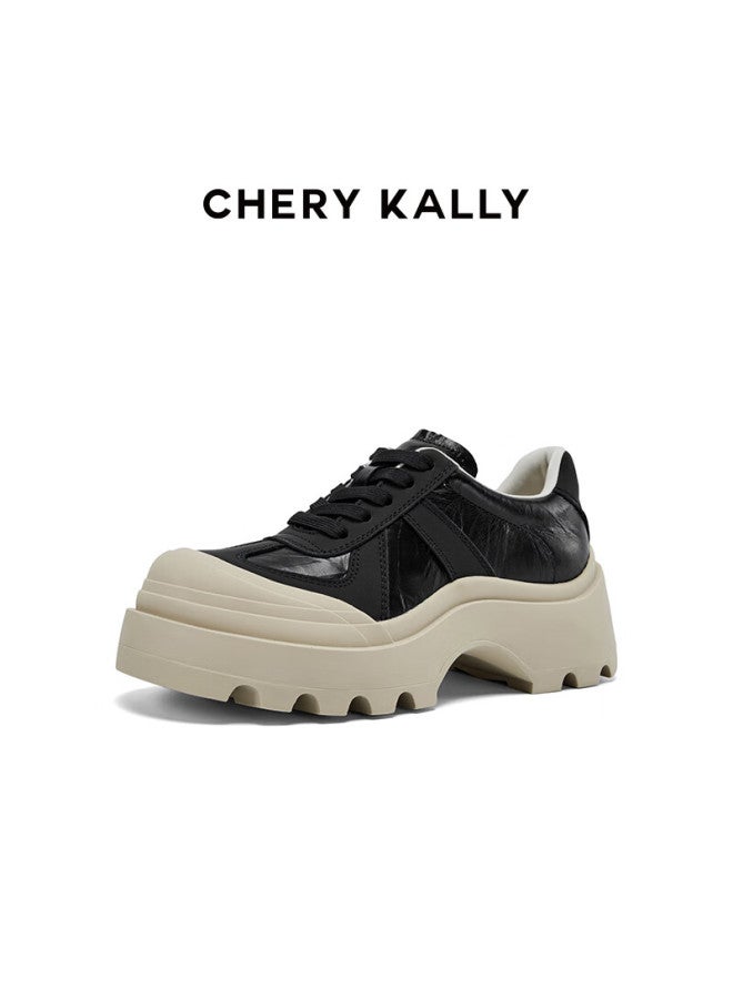 Chery Kally Classic Minimalist Thick-soled Shoes Spring/summer New Women's Height-increasing Shoes All-match Xb3402 Black 39 - Image 3