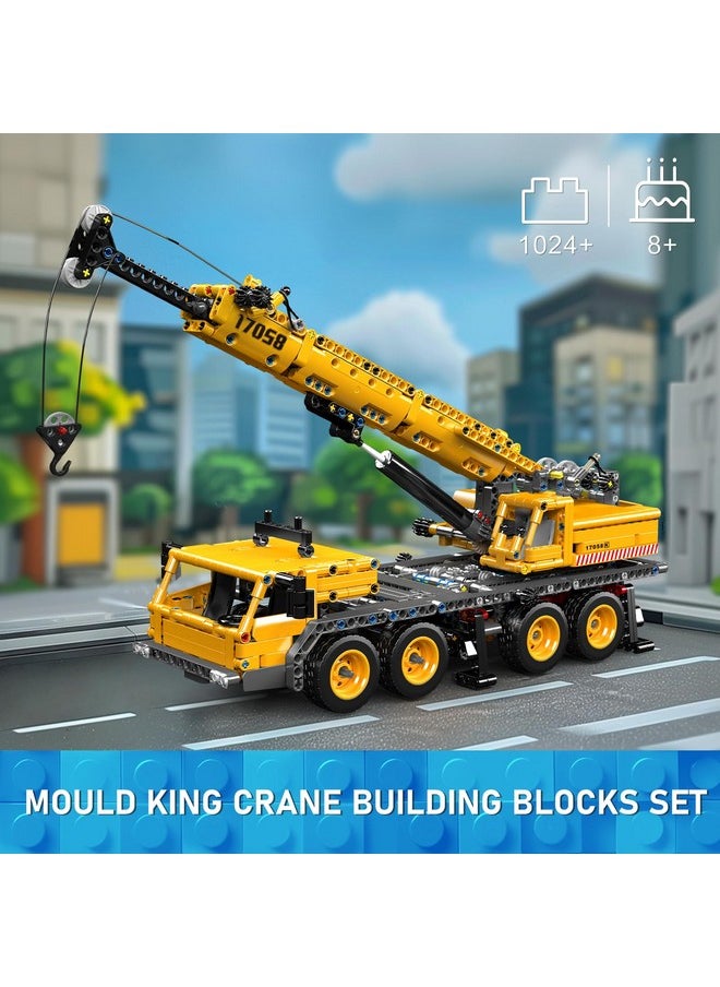 mould king 17058 City Mobile Crane Truck Toy Building Set, Construction Vehicle Model Blocks Kit For Adults, Toys Gifts For Kids Children, Playset For Boys And Girls Ages 8+(997 Pieces)  - Image 2