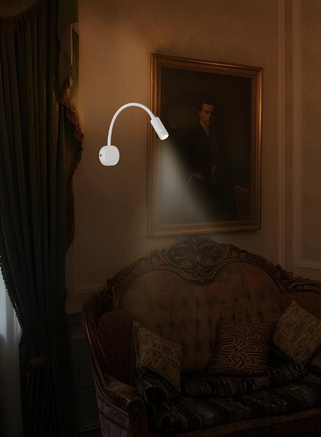 Flexible LED Reading Wall Lamp with Gooseneck Arm - Image 3