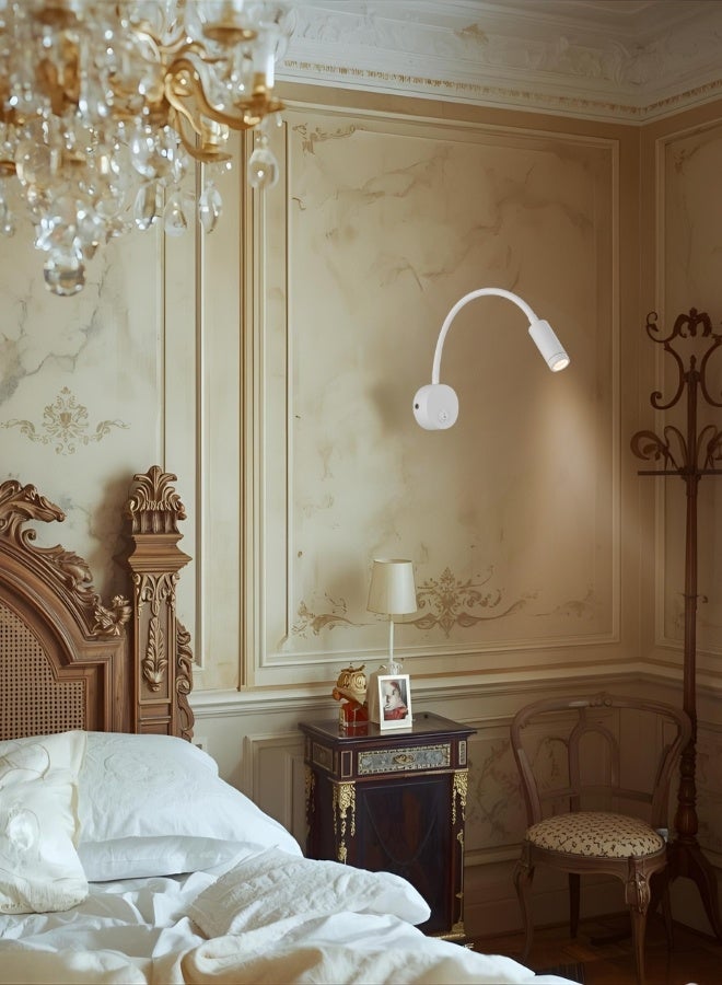 Flexible LED Reading Wall Lamp with Gooseneck Arm - Image 2