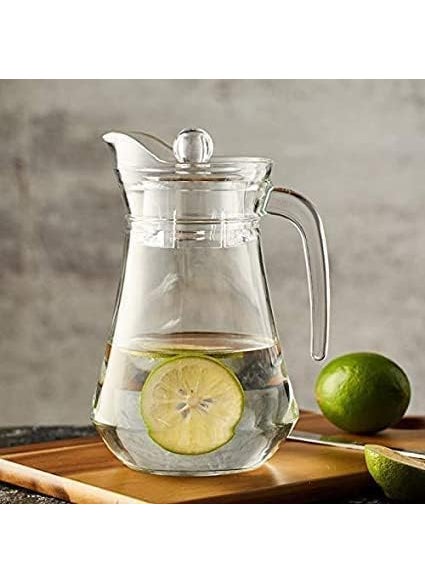 Clicktribe Clicktribe Glass Water Pitcher 13L Capacity with Plastic Lid Clear  - Image 1