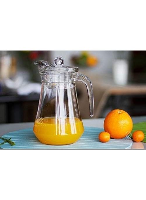Clicktribe Clicktribe Glass Water Pitcher 13L Capacity with Plastic Lid Clear  - Image 3