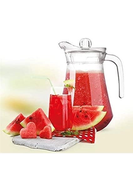 Clicktribe Clicktribe Glass Water Pitcher 13L Capacity with Plastic Lid Clear  - Image 2