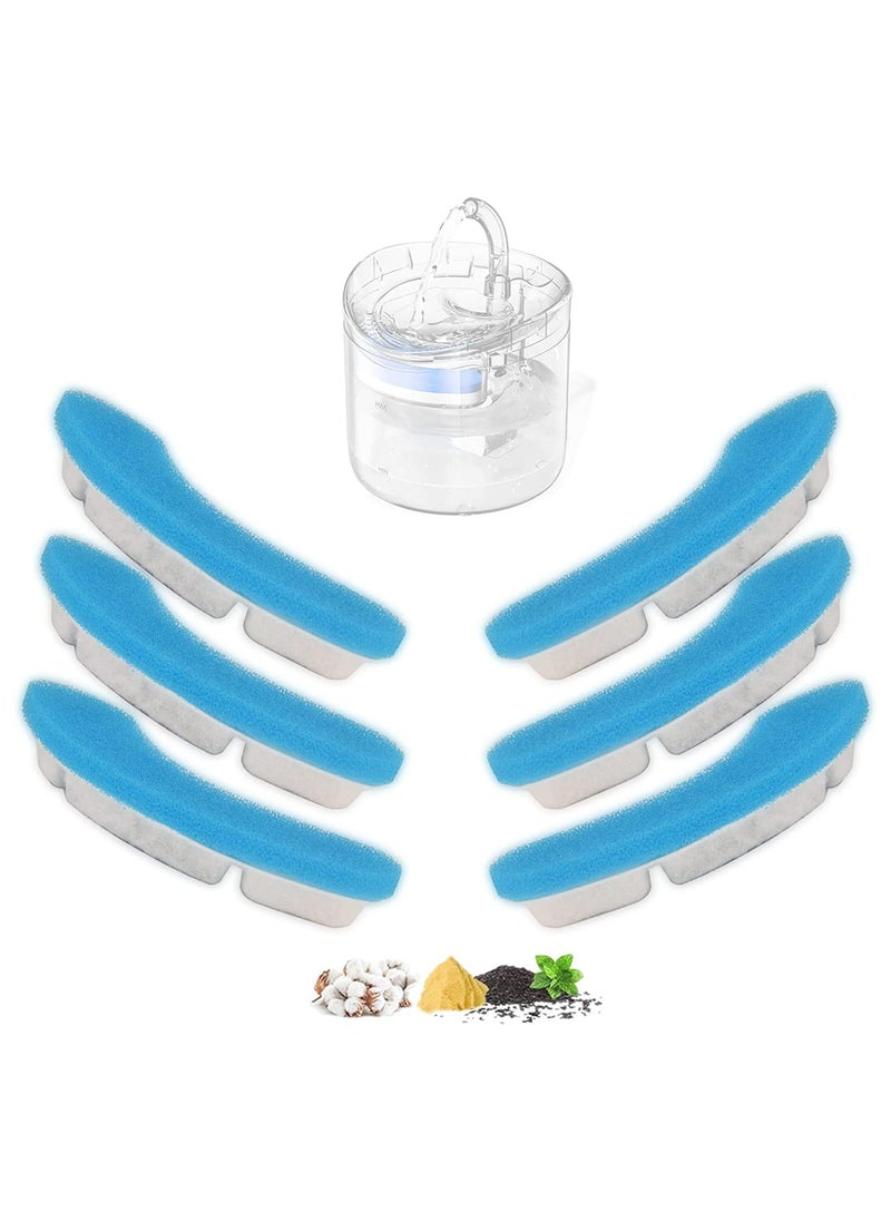 GNAFOTU - Cat Water Fountain Filter Replacement Upgrade Cat Fountain Filter Arc-Shaped Safe Washable Animal Water Fountain Filters with 4 Filtration System, for HAPUP Dog Kitty Spout Cat Fountain - Image 1