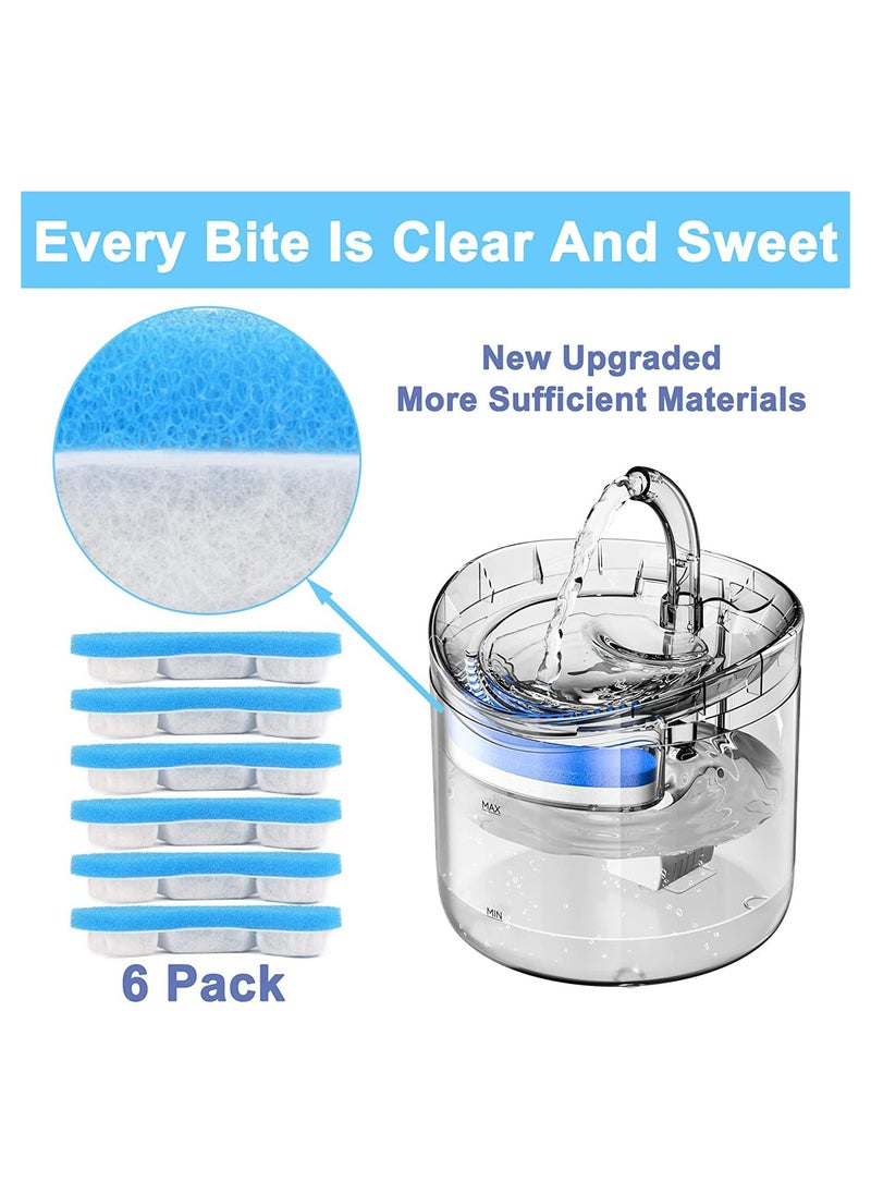 GNAFOTU - Cat Water Fountain Filter Replacement Upgrade Cat Fountain Filter Arc-Shaped Safe Washable Animal Water Fountain Filters with 4 Filtration System, for HAPUP Dog Kitty Spout Cat Fountain - Image 1