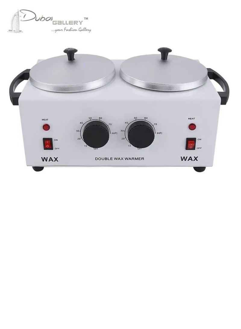 DubaiGallery Double Pot Wax Heater Electric Hair Removal Tool Wax Machine Hands Feet Paraffin Wax Therapy Depilatory Salon Beauty Tool - Image 1