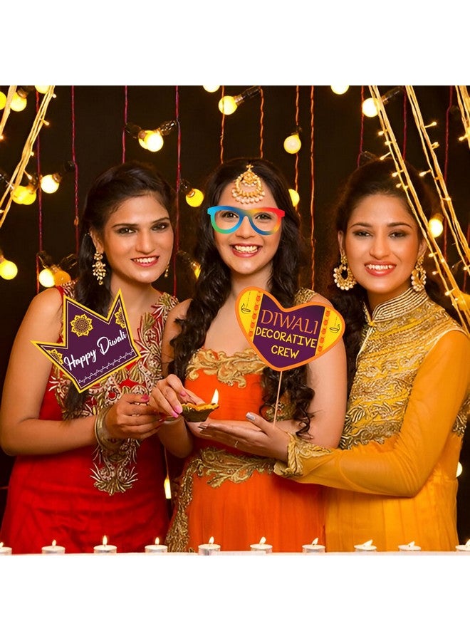 WOBBOX Diwali Decoration Happy Diwali Party Props (28 Pcs, Multi Colour) - Image 5