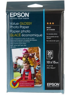 EPSON EPSON Value Glossy Photo Paper - 10x15cm - 20 sheets 