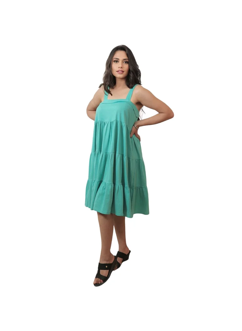 TUMMY Organic cotton broad strap maternity dress