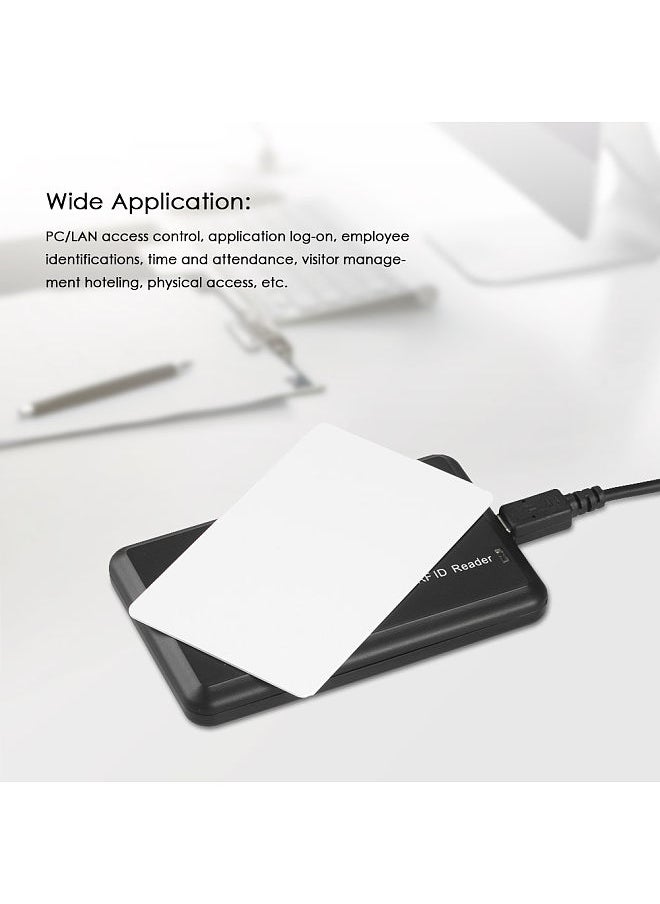 Generic - 125KHz & 13.56MHz USB Proximity & Contactless Smart RFID Card Reader Dual Frequency Programmable Desktop Card Reader for MIFARE EM - Image 1