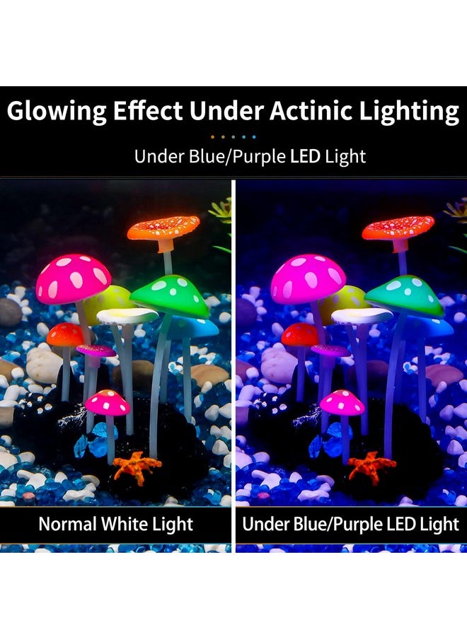 Uniclife Uniclife Glowing Effect Artificial Mushroom Aquarium Plant Decor Ornament Decoration for Fish Tank Landscape  - Image 3