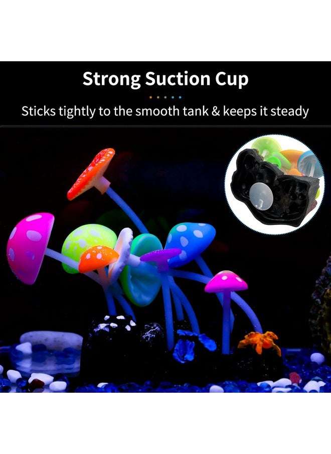 Uniclife Uniclife Glowing Effect Artificial Mushroom Aquarium Plant Decor Ornament Decoration for Fish Tank Landscape  - Image 4