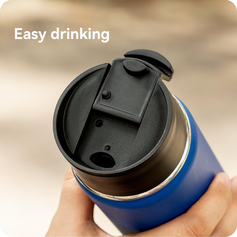 Prurex Flip Lid for Hydro Flask 12 16 18 20 32 40 64 oz Wide Mouth Bottle,Replacement Lid for Hydroflask,Thermoflask,Iron Flask and More 2.28" Wide Mouth Bottles(Black 1 Packï¼‰ - Image 2