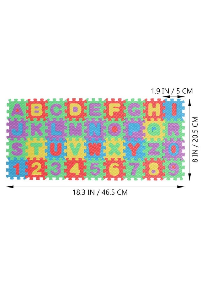 Toyvian Toyvian 36pcs Mini Number Alphabet Alphabet Puzzle Mini Floor Mat for Baby Mini Foam Puzzle Baby Foam Play Mat Table Mat for Kids, Alphabet Mat Play Mats for Toddlers(2.4x2.4x0.4inch)  - Image 5