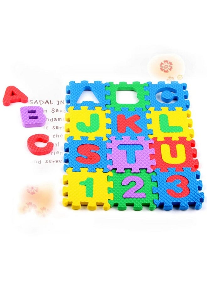 Toyvian Toyvian 36pcs Mini Number Alphabet Alphabet Puzzle Mini Floor Mat for Baby Mini Foam Puzzle Baby Foam Play Mat Table Mat for Kids, Alphabet Mat Play Mats for Toddlers(2.4x2.4x0.4inch)  - Image 2