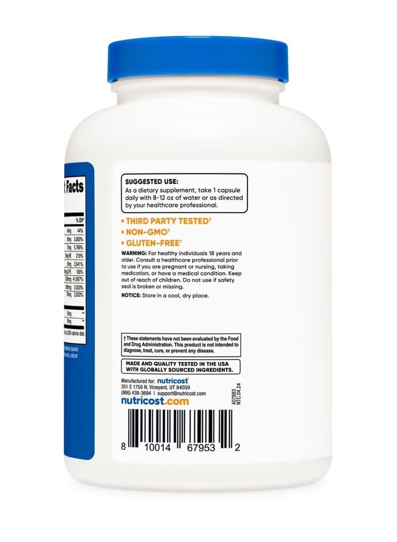 Nutricost, Vitamin B Complex, 462 mg, 240 Capsules - Image 2