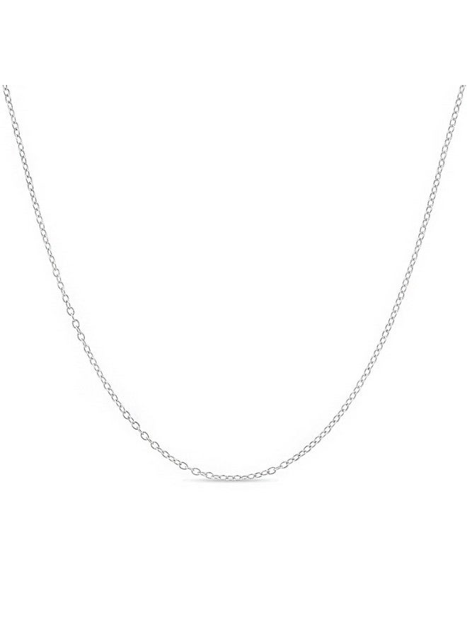 Kezef 1.5Mm Sterling Silver Necklace For Women Italian Cable Chain Necklace 925 Sterling Silver Necklace For Women Men Sterling Silver Necklace For Women - Made In Italy | Length 16" - 36" - Image 1