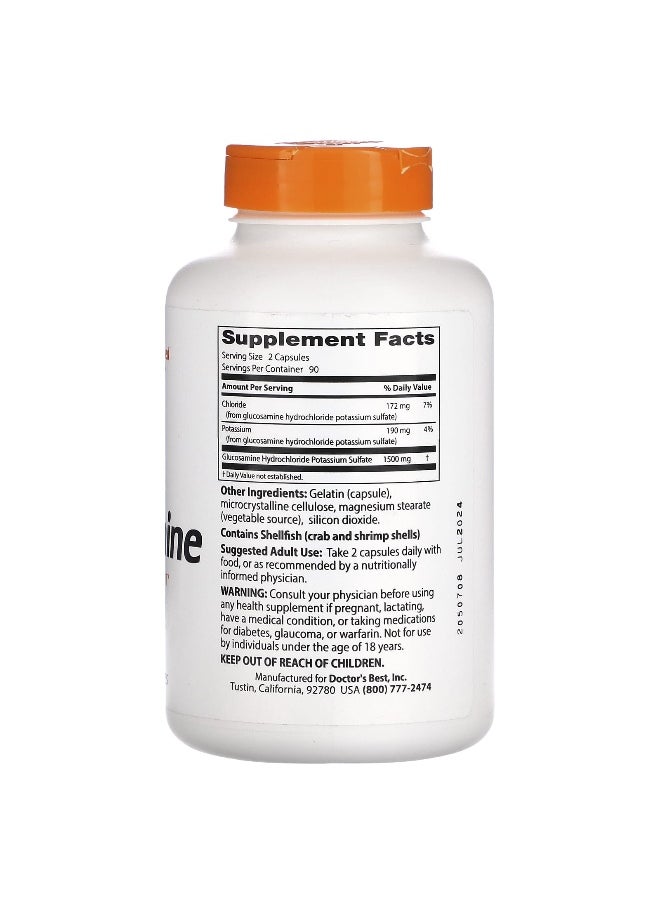 Doctor's Best Doctor's Best, Glucosamine, 750 mg, 180 Capsules  - Image 2