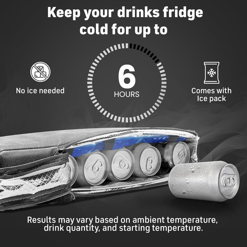 INTHEZONE Frostbox Golf Bag Cooler with Ice Pack | Insulated 6-Can Beer Sleeve | Stays Cold for Hours Discreet Hidden Design - Fits in Golf Bag - Image 3