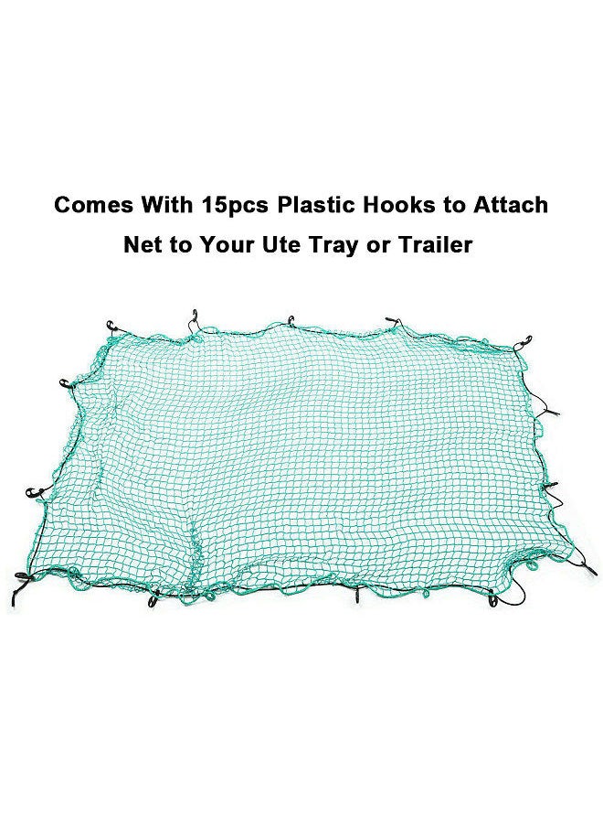 Generic - Cargo Net for Pickup Truck Bed Trailer Truck Netting Mesh Stretchable for Transporting Goods with Flexible Rope & Hooks - Image 1