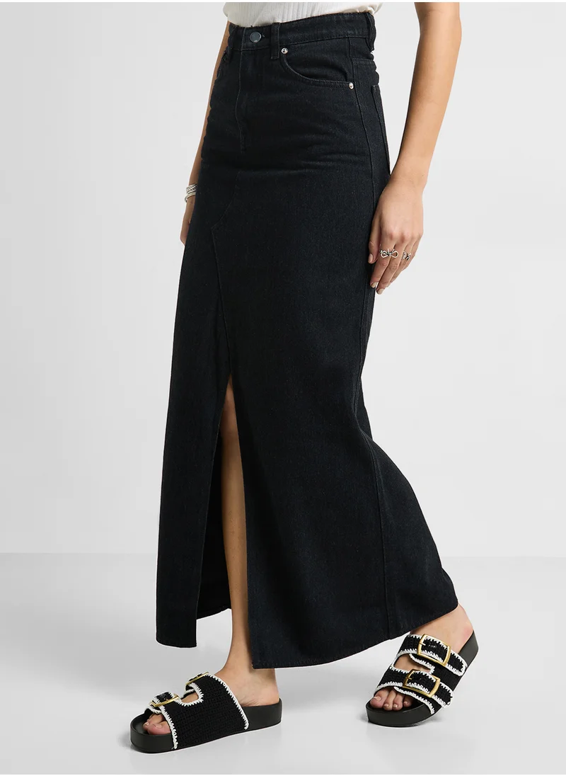 Ginger Denim Maxi Skirt