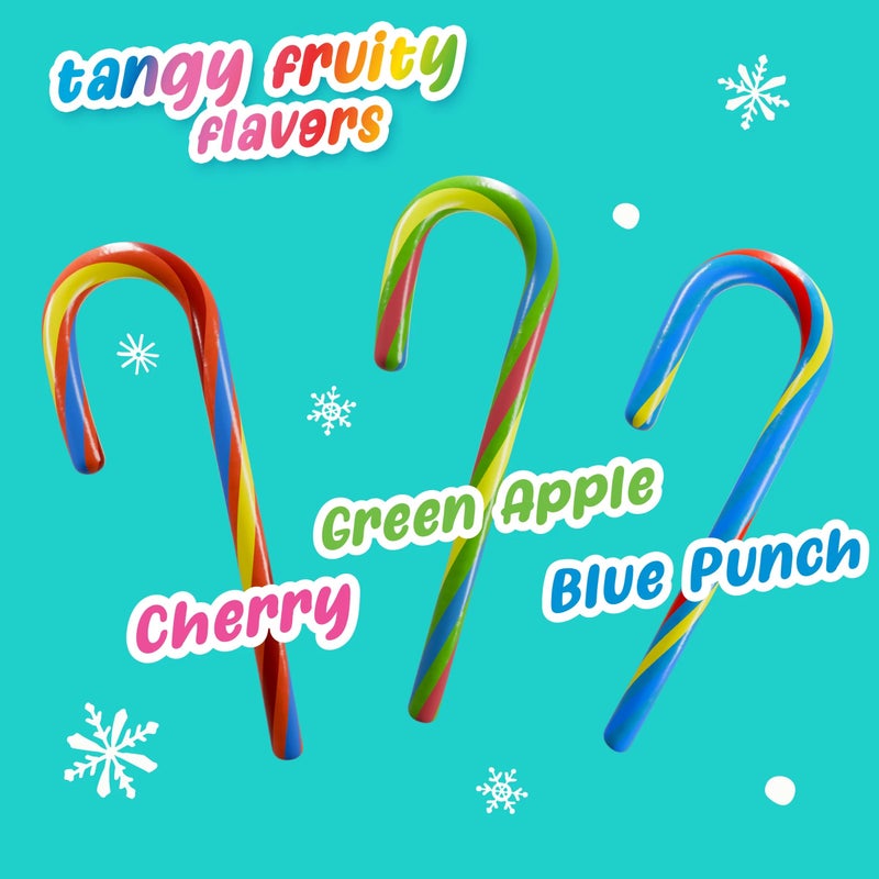 SweeTarts Mini Holiday Candy Canes, Holiday Candy, Christmas Stocking Stuffers for Kids, 4.8 oz Box - Image 2