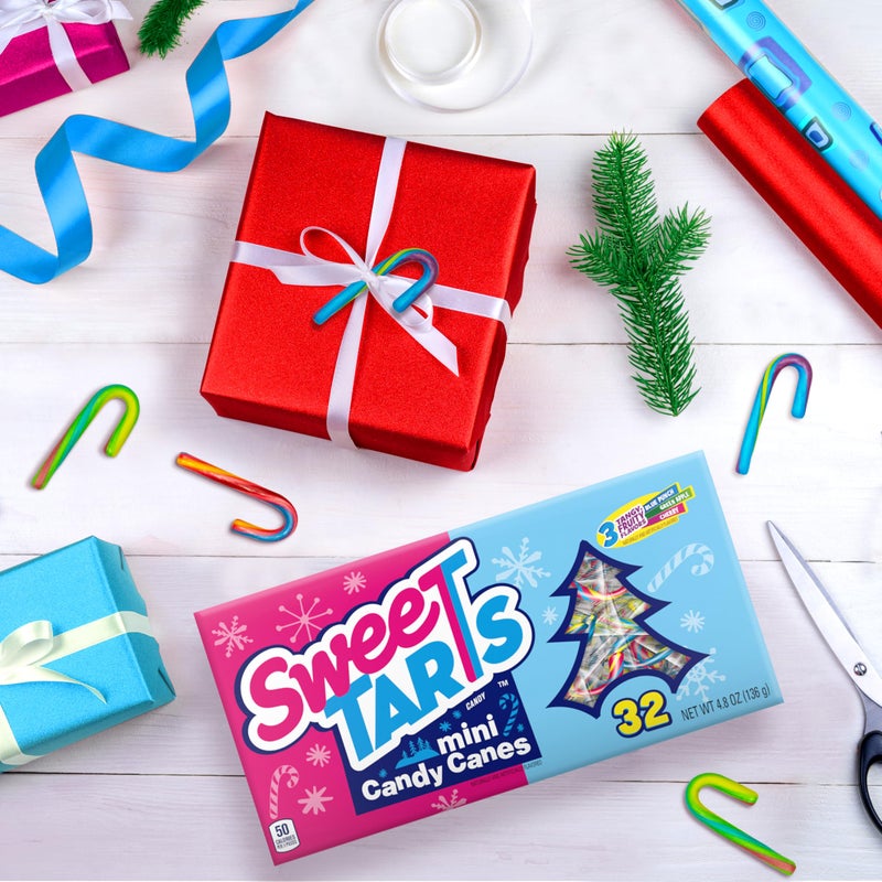 SweeTarts Mini Holiday Candy Canes, Holiday Candy, Christmas Stocking Stuffers for Kids, 4.8 oz Box - Image 5