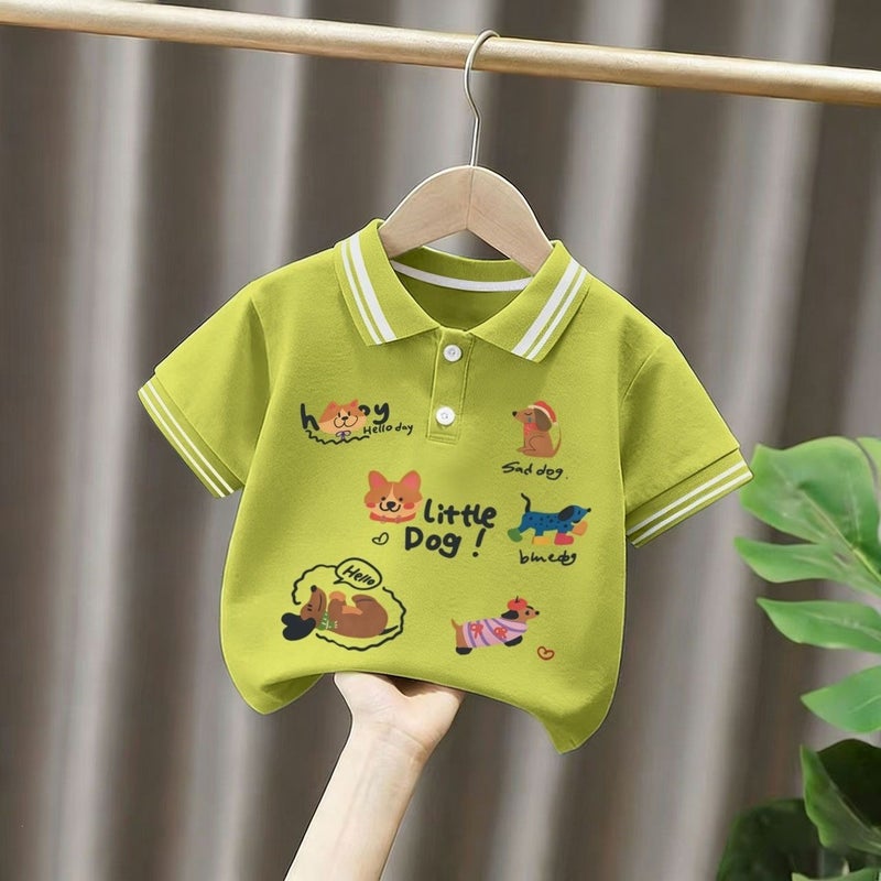 Boys'' Short-Sleeved Shirts, Summer New Style, Children''s Collared Shirts, Thin Boys'' Half-Sleeved Tops, Summer Fashion - Image 1