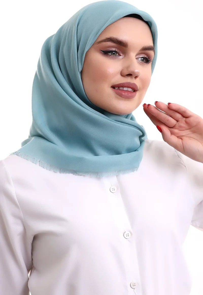 ايهفان اونلاين غطاء قطني سادة بلون تركواز