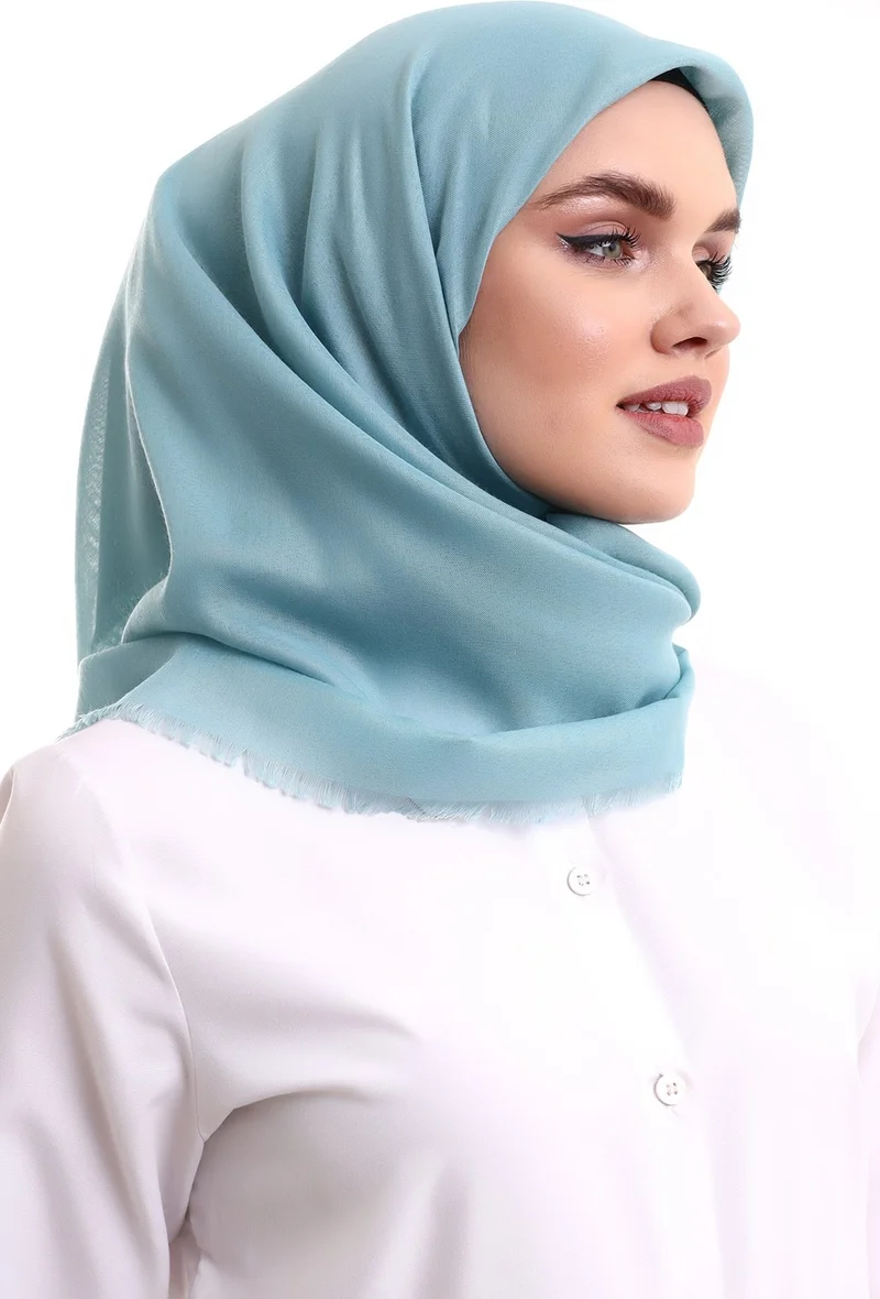 ايهفان اونلاين غطاء قطني سادة بلون تركواز