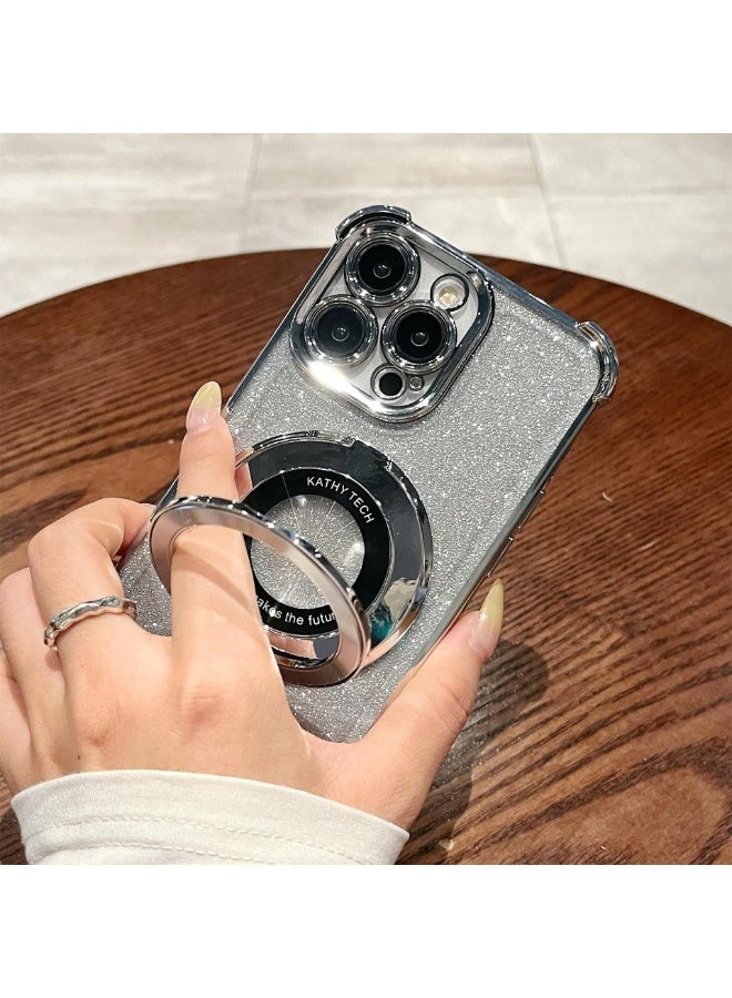 NIBEMINENT Creamy Streak Protective TPU Case Cover For iPhone 16, Silver - Image 2