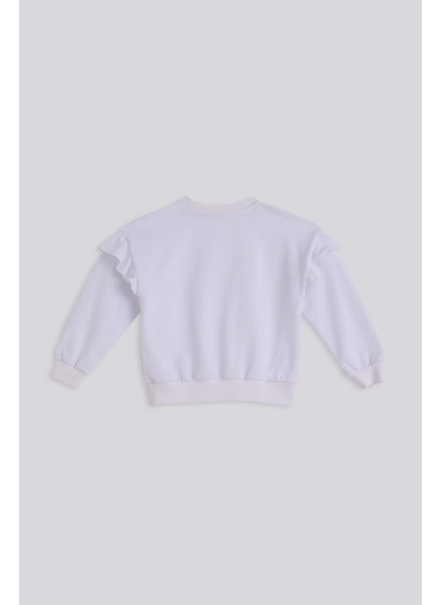 Tyess Basic Bg Store Girl White Sweatshirt  - Image 5