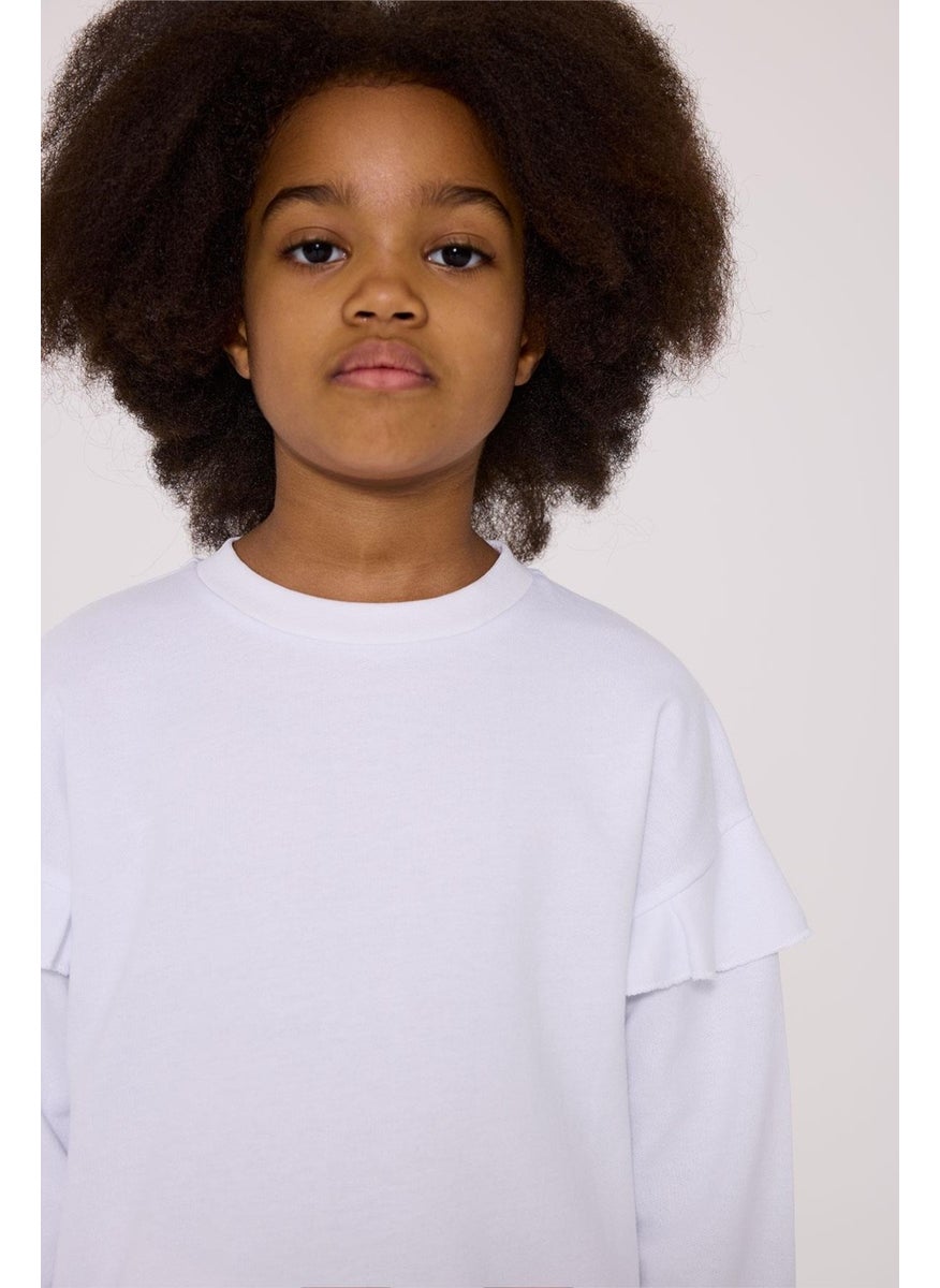Tyess Basic Bg Store Girl White Sweatshirt  - Image 3