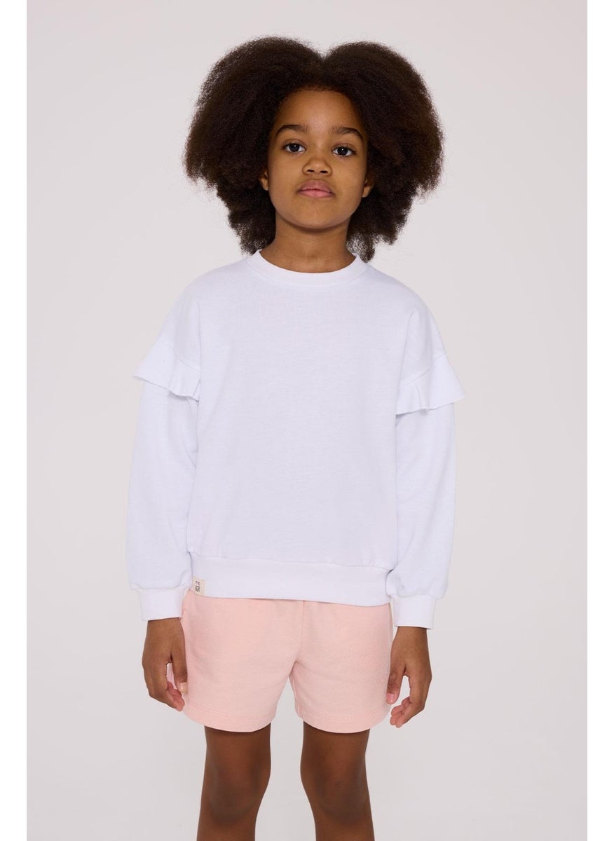 Tyess Basic Bg Store Girl White Sweatshirt  - Image 2