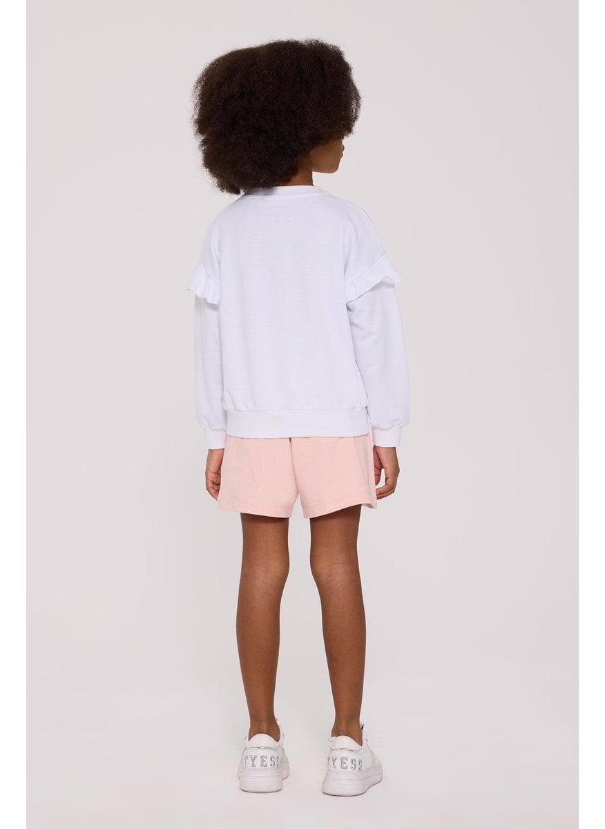 Tyess Basic Bg Store Girl White Sweatshirt  - Image 4