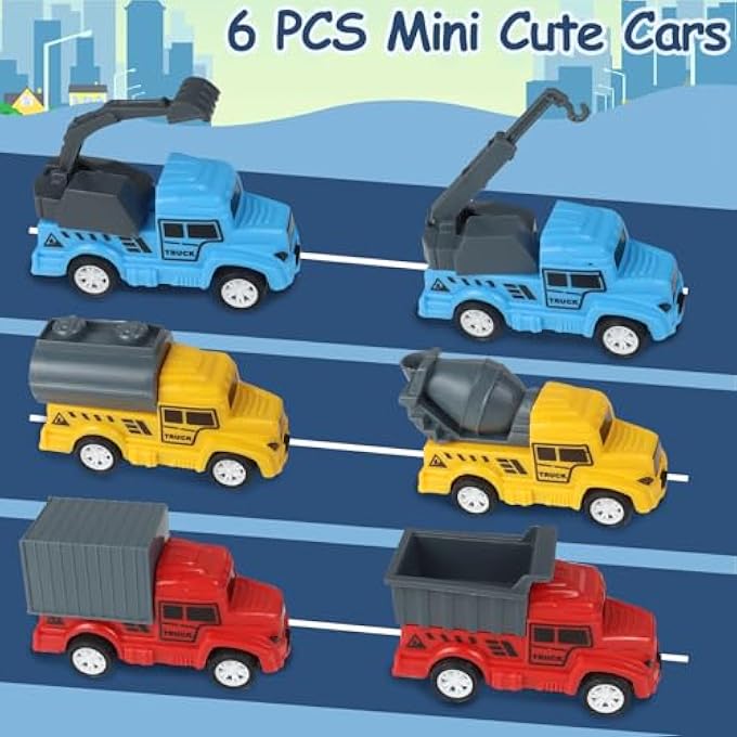 CAR TOYS FOR 1 YEAR OLD BOY GIFTS, PULL BACK BABY TOYS WITH CONTAINABLE PLAYMAT FOR TODDLER 1 2 3 YEAR OLD 12-18 MONTHS WITH FARM PLAYMAT - Image 5