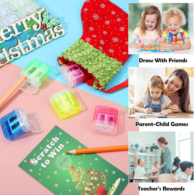 Teling 144 Pcs Colorful Dual Hole Pencil Sharpeners - Image 5