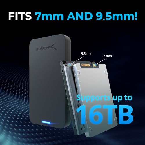 SABRENT 2.5-Inch SATA to USB 3.0 Tool-Free External Hard Drive Enclosure [Optimized for SSD, Support UASP SATA III] Black (EC-UASP) - Image 5