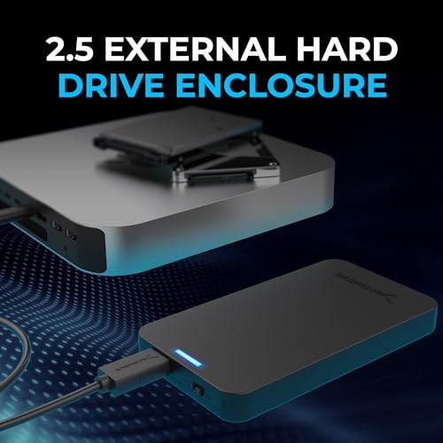 SABRENT 2.5-Inch SATA to USB 3.0 Tool-Free External Hard Drive Enclosure [Optimized for SSD, Support UASP SATA III] Black (EC-UASP) - Image 2