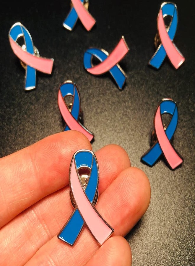 Alodidae 25 Pcs Pink & Blue Awareness Ribbon Pin for Birth Defects Infant Loss Pregnancy Loss SIDS Miscarriage Awareness Pins - Image 3