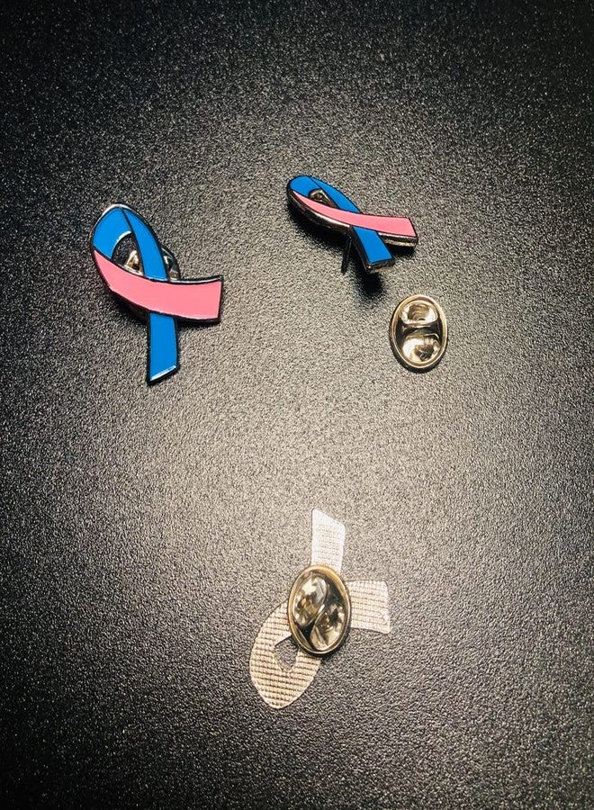 Alodidae 25 Pcs Pink & Blue Awareness Ribbon Pin for Birth Defects Infant Loss Pregnancy Loss SIDS Miscarriage Awareness Pins - Image 2