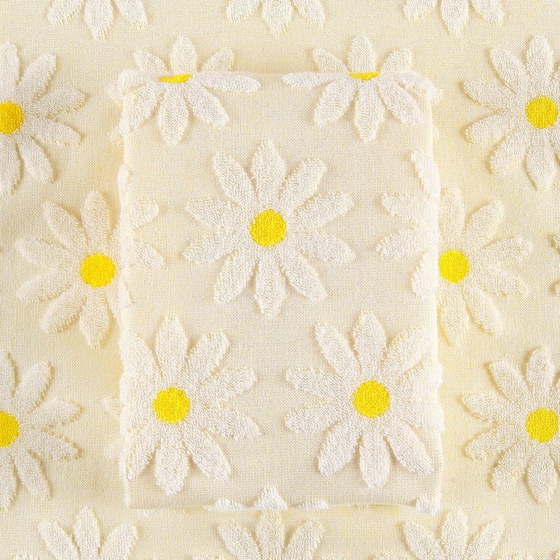 Quera 2 Pack Hand Towels Spring Summer White Flower Daisy Farmhouse Cotton Bathroom Decorative Towels Set for Drying, Cleaning, Cooking, Holiday 13.7'' x 29.5'' - Image 3
